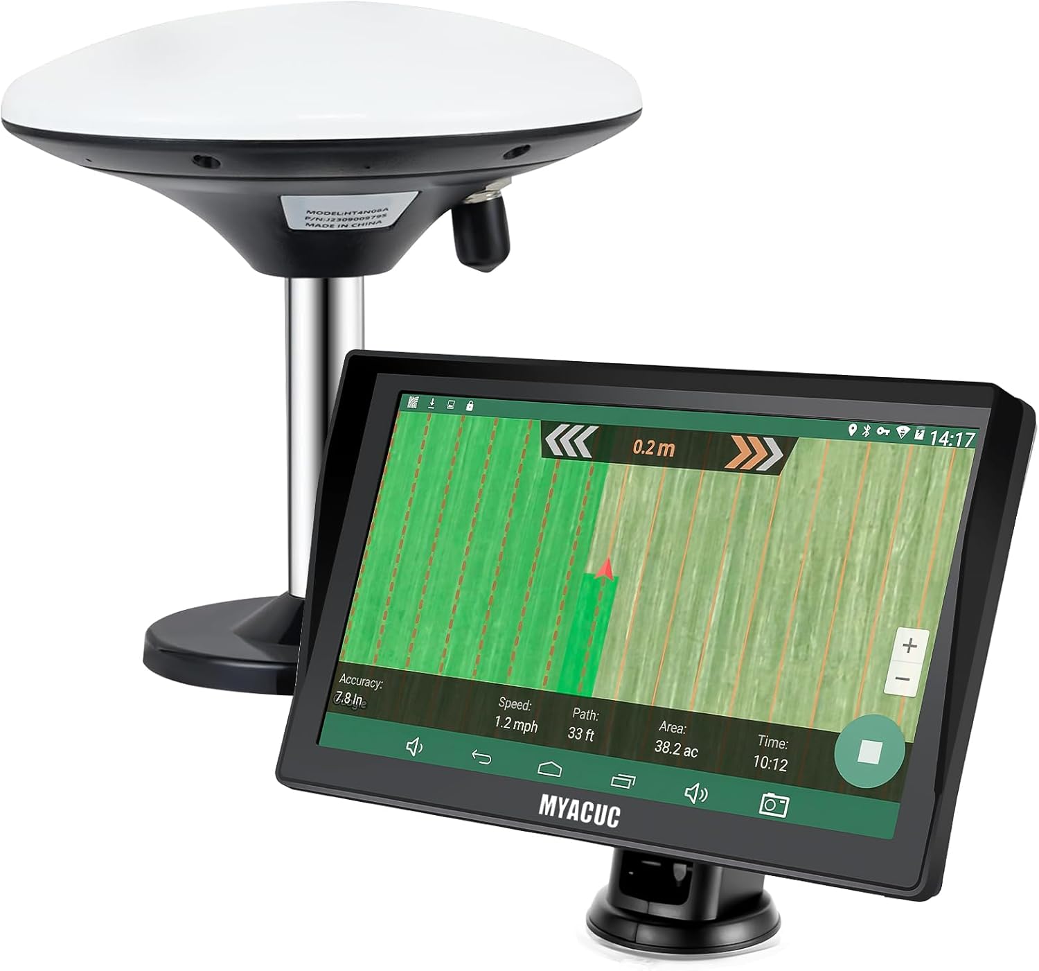 Navegador GPS agrícola GNSS 9 pulgadas - Sistema para tractor con pantalla táctil posicionamiento automático y uso en siembra arado y pulverización-Homigoyard