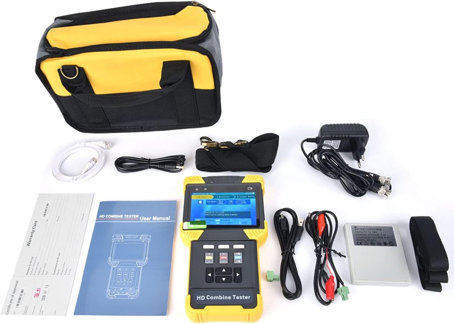 Fafeicy HD Combine Tester - probador de cámara IP y analógica CCTV - pantalla 4 pulgadas - PoE Power - luces LED - enchufe UE-Homigoyard