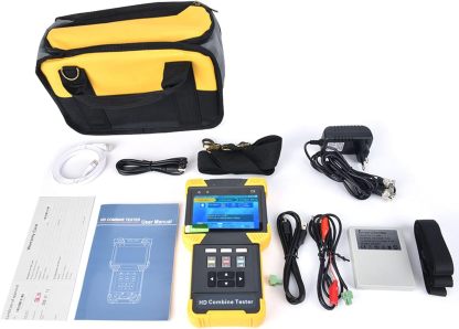 Fafeicy HD Combine Tester - probador de cámara IP y analógica CCTV - pantalla 4 pulgadas - PoE Power - luces LED - enchufe UE-Homigoyard