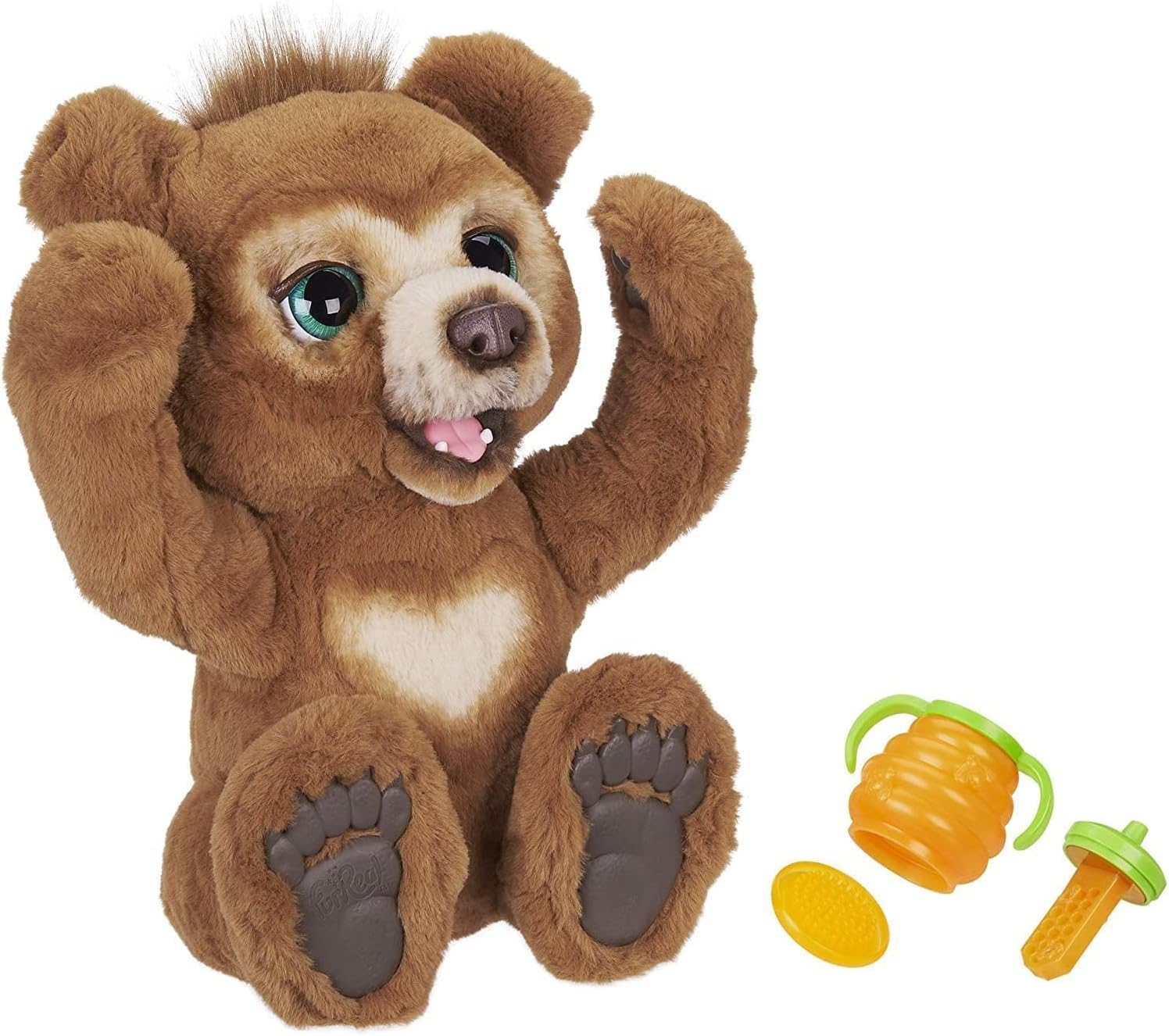 Peluche interactivo FurReal Friends E4591101 Cubby - oso curioso de algodón marrón para niños desde 4 años-Homigoyard