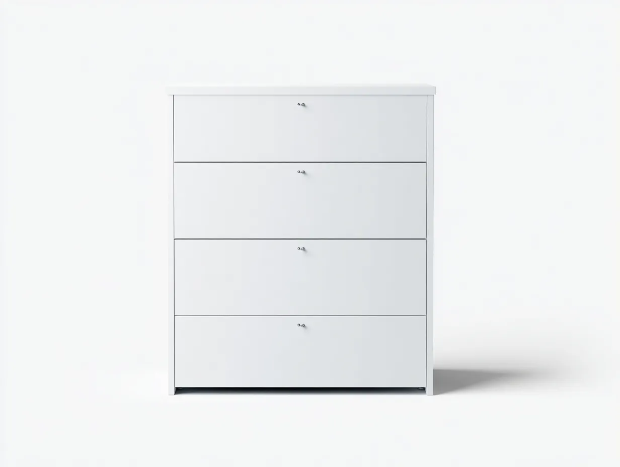 Cómodas almacenamiento moderno 95x45x100 cm - blanco - cómoda dormitorio minimalista-Homigoyard