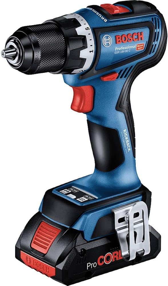 Bosch Professional GSR 18V 90 C Akku Bohrschrauber 18V Set mit 2x 5.0Ah Akku, Schnellladegerät GAL 18V 40, L BOXX, leistungsstark für präzises Schrauben und Bohren-Cottagethub