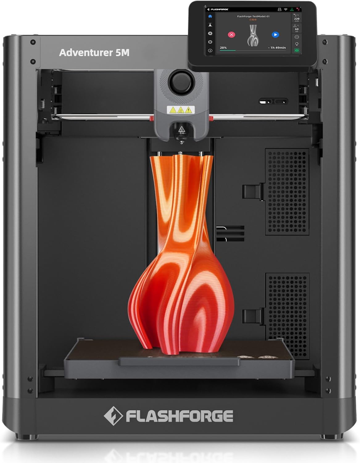 FLASHFORGE Adventurer 5M 3D Drucker CoreXY Vollmetallstruktur, automatische Kalibrierung, 600mm/s Hochgeschwindigkeit, Druckgröße 220x220x220mm, kompatibel mit PLA PETG TPU-Cottagethub