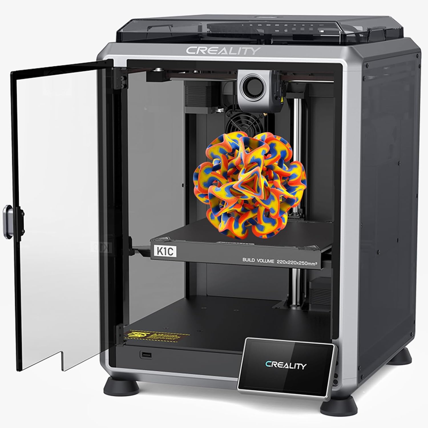 Creality K1C 3D Drucker Hochgeschwindigkeit 600mm/s mit AI Kamera, Carbon Filament Unterstützung, verstopfungsfreiem Extruder, Tri Metall Düse, Kühltrio System, leistungsstarker FDM 3D Drucker-Cottagethub