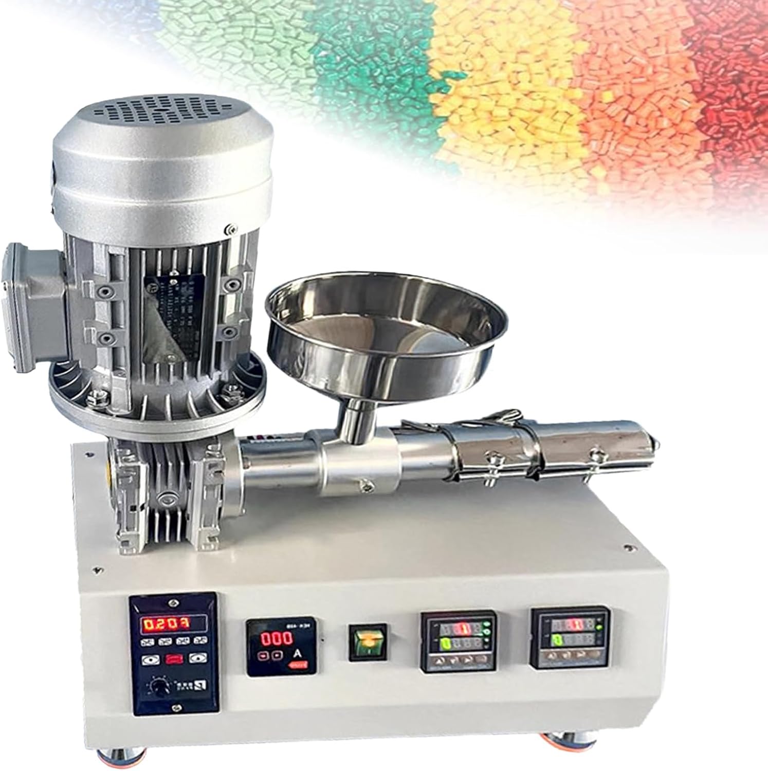 3D-Drucker-Filament-Maschine Desktop Pellet-Extruder mit 0-350°C PID-Steuerung, Einzelschneckenextruder für ABS, TPU und PET, 1000W Leistung, Material-Extrusionsmaschine-Cottagethub