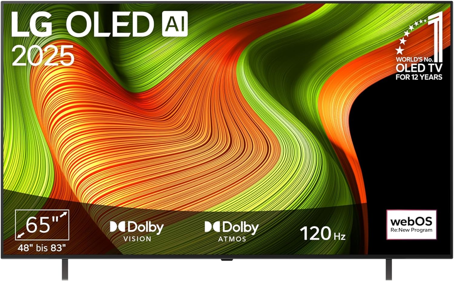 LG OLED65B59LA 65 Zoll 165 cm 4K OLED Smart TV mit a8 Gen2 AI Prozessor, webOS 25, 120 Hz, HDR, Modelljahr 2025-Cottagethub