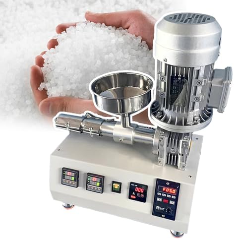 3D-Drucker-Filament-Maschine, Desktop-Pellet-Extruder mit 1000 W, 500 bis 1000 g/h Ausstoß, PID-Steuerung von 0 bis 350 °C, optionale Auslassanschlussgröße, Einzelschnecke für ABS, TPU und PET-Cottagethub