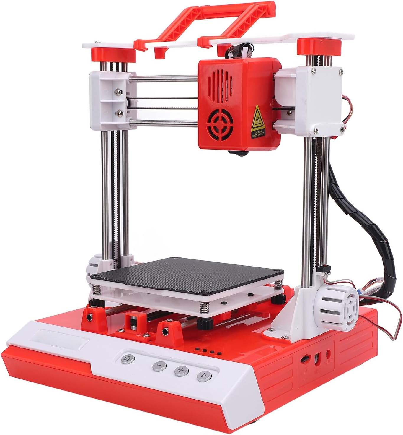 Kleiner 3D-Drucker für Anfängerkit mit bis zu 180°C Düsentemperatur, 600mm/s Druckgeschwindigkeit, kompakte Mini 3D-Druckmaschine mit Ein-/Ausschalter, Home-Taste, EU-Stecker, Desktop 3D-Drucker für Einsteiger-Cottagethub