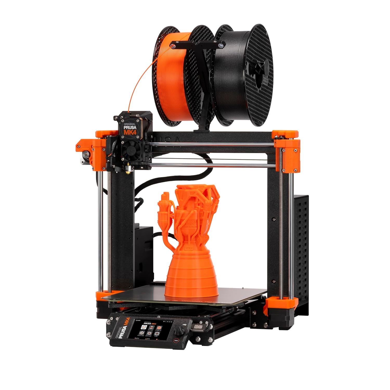 Original Prusa MK4 3D-Drucker fertig montiert und getestet, FDM 3D-Drucker mit abnehmbaren Druckplatten, 1 kg Prusament PLA Spule inklusive, Druckgröße 24 x 21 x 21 cm, Schwarz-Cottagethub