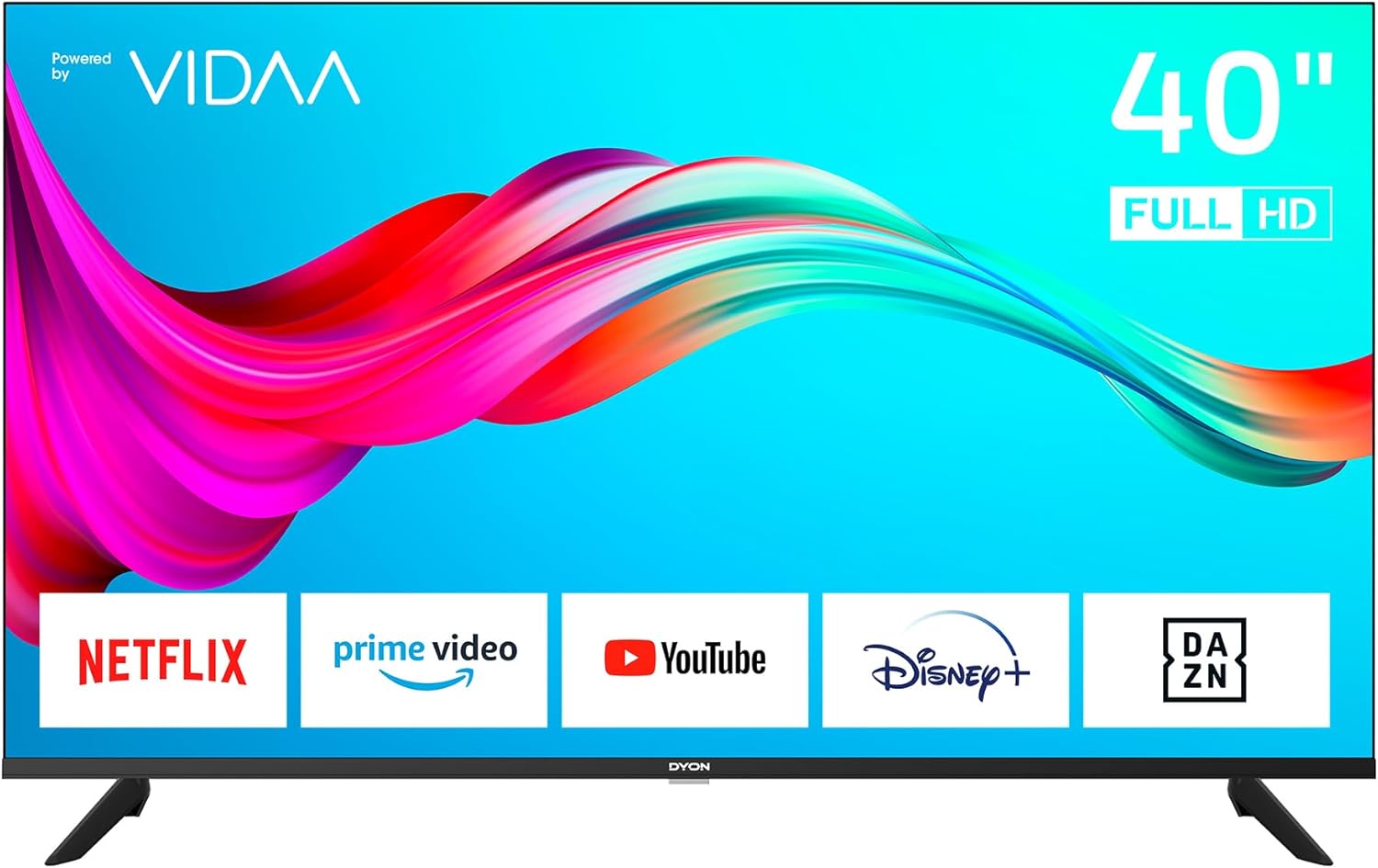 DYON Smart 40 VX-2 40 Zoll 100 cm Full HD Smart TV LED Fernseher mit Triple Tuner DVB-C S2 T2, WLAN, Streaming Apps und Hotelmodus-Cottagethub