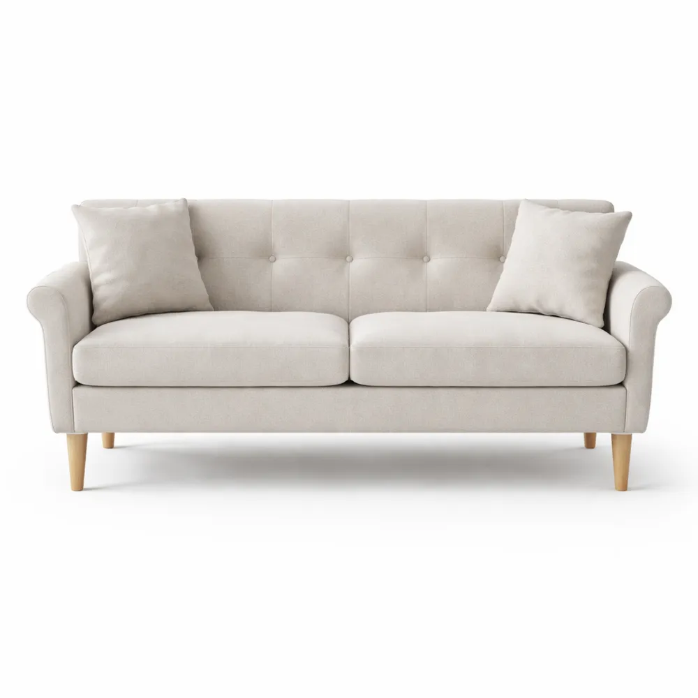 Canapé Deux Places Moderne en Tissu Chenille pour Salon