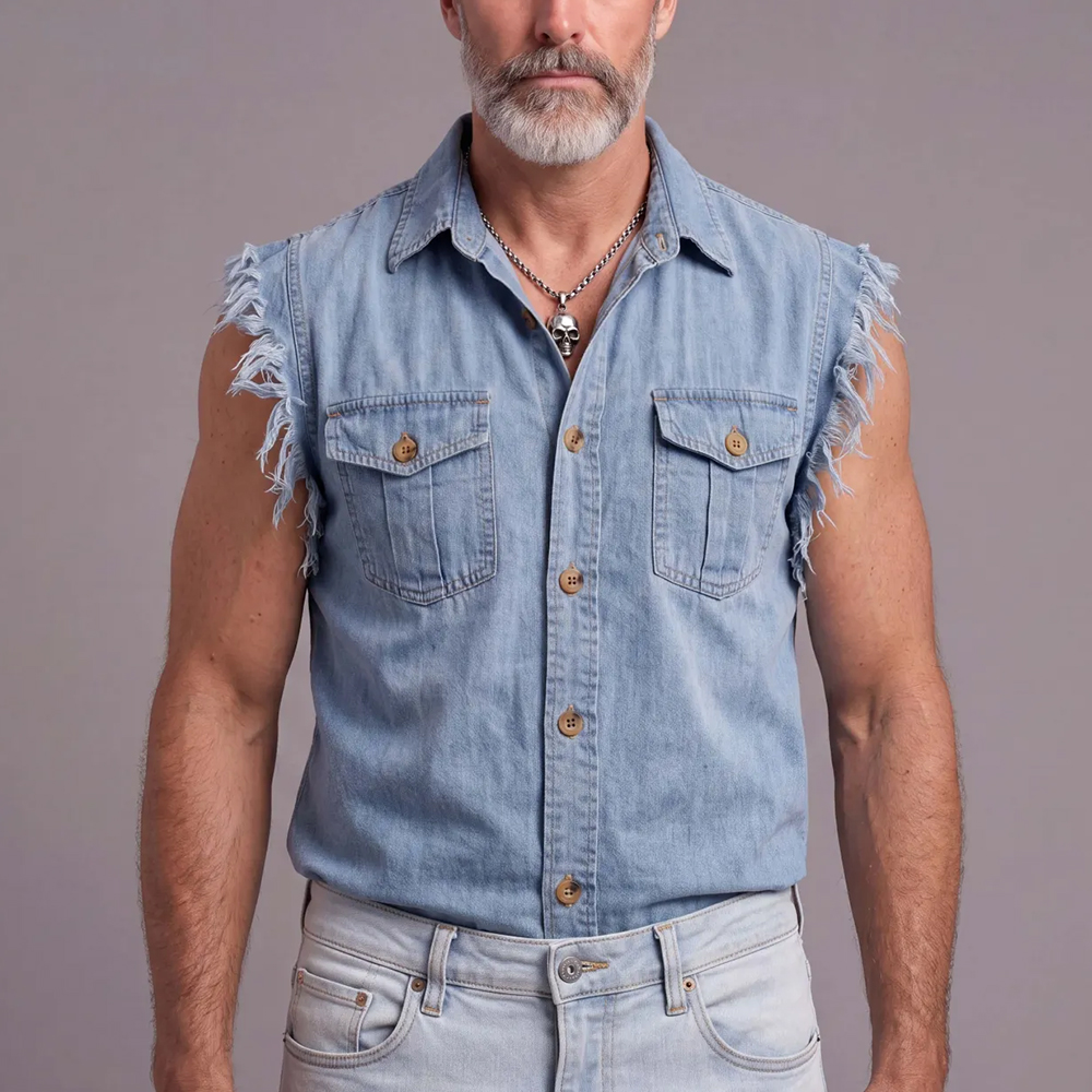 Collared Sleeveless Casual Tank Top