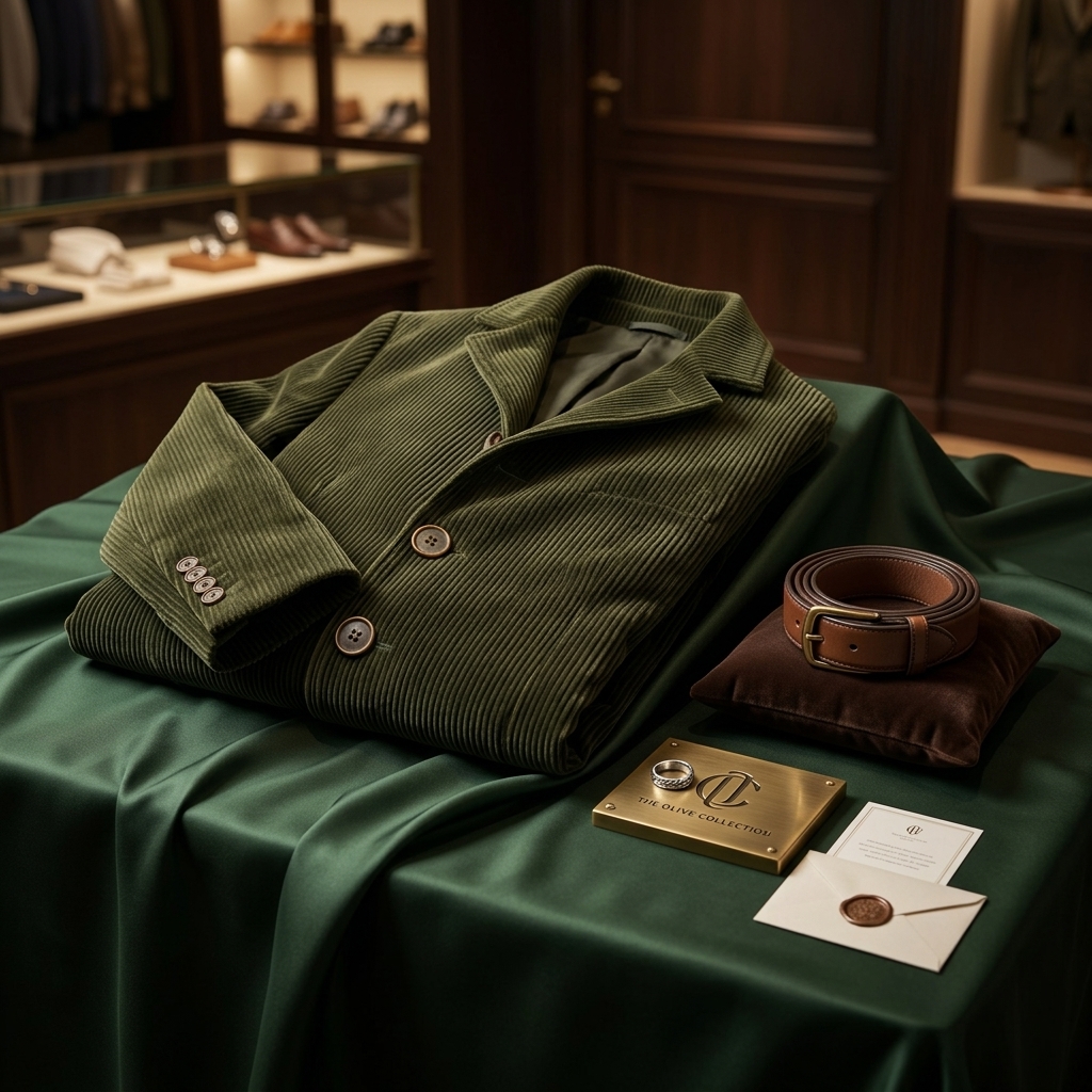 Men's Solid Stand Collar Single Breasted Pocket Corduroy Jackets