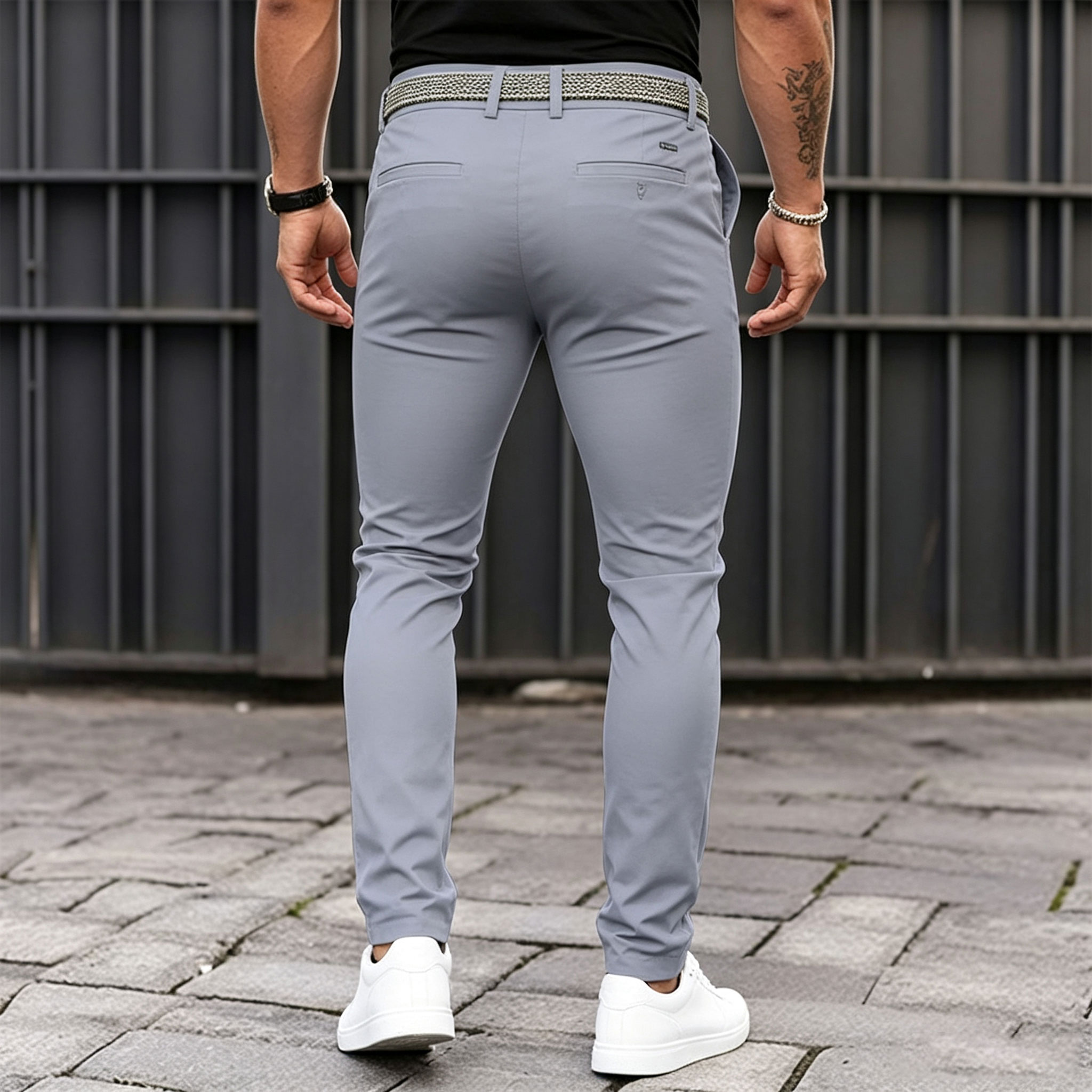 Men's Regular-Fit Casual Pants with Front Pockets