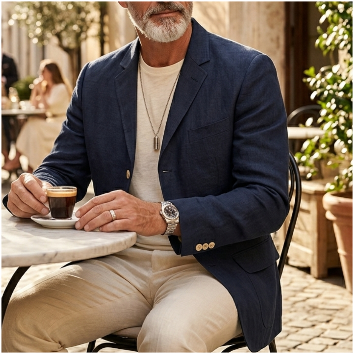 Men's Business Casual Solid Color Notched Lapel Loose Single Breasted Blazer