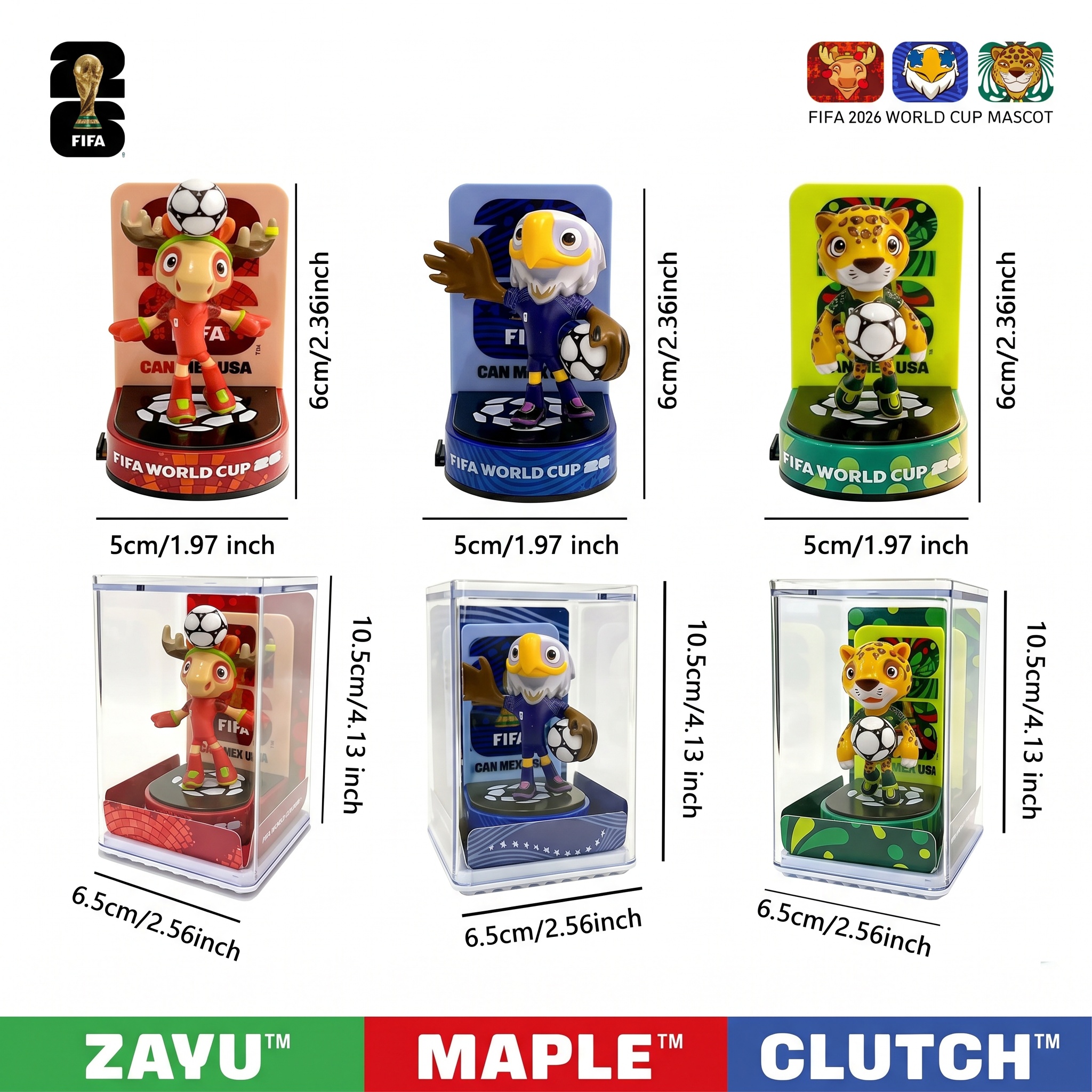 ⚽FIFA World Cup 2026™ Official Mascot Mini Figurine Set (2.3in)