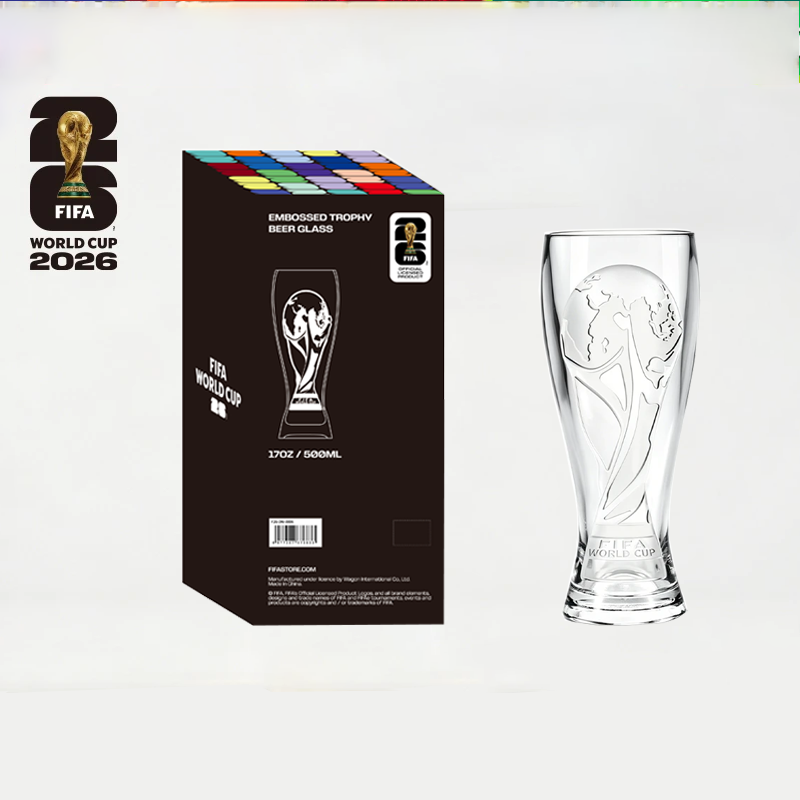 Official FIFA World Cup 2026 Edition -11oz Trophy Beer Glass​ - A Historic, Once-in-a-Lifetime Collector’s Item - Durable & Elegant, its Perfect for Everyday Enjoyment of Your Favorite Beers