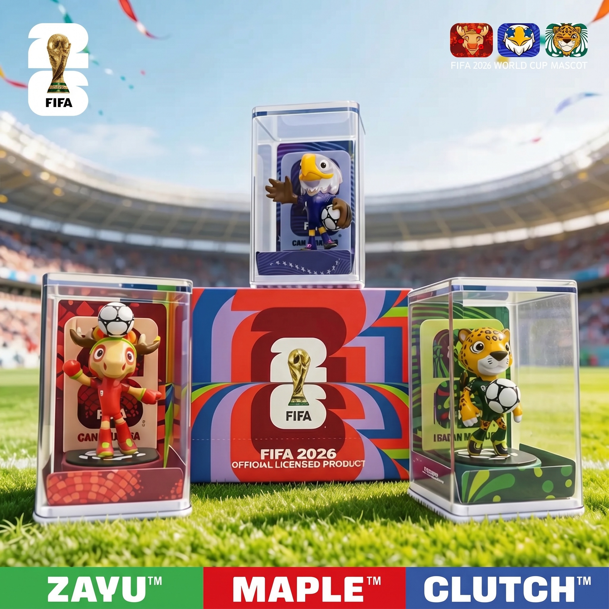 ⚽FIFA World Cup 2026™ Official Mascot Mini Figurine Set (2.3in)