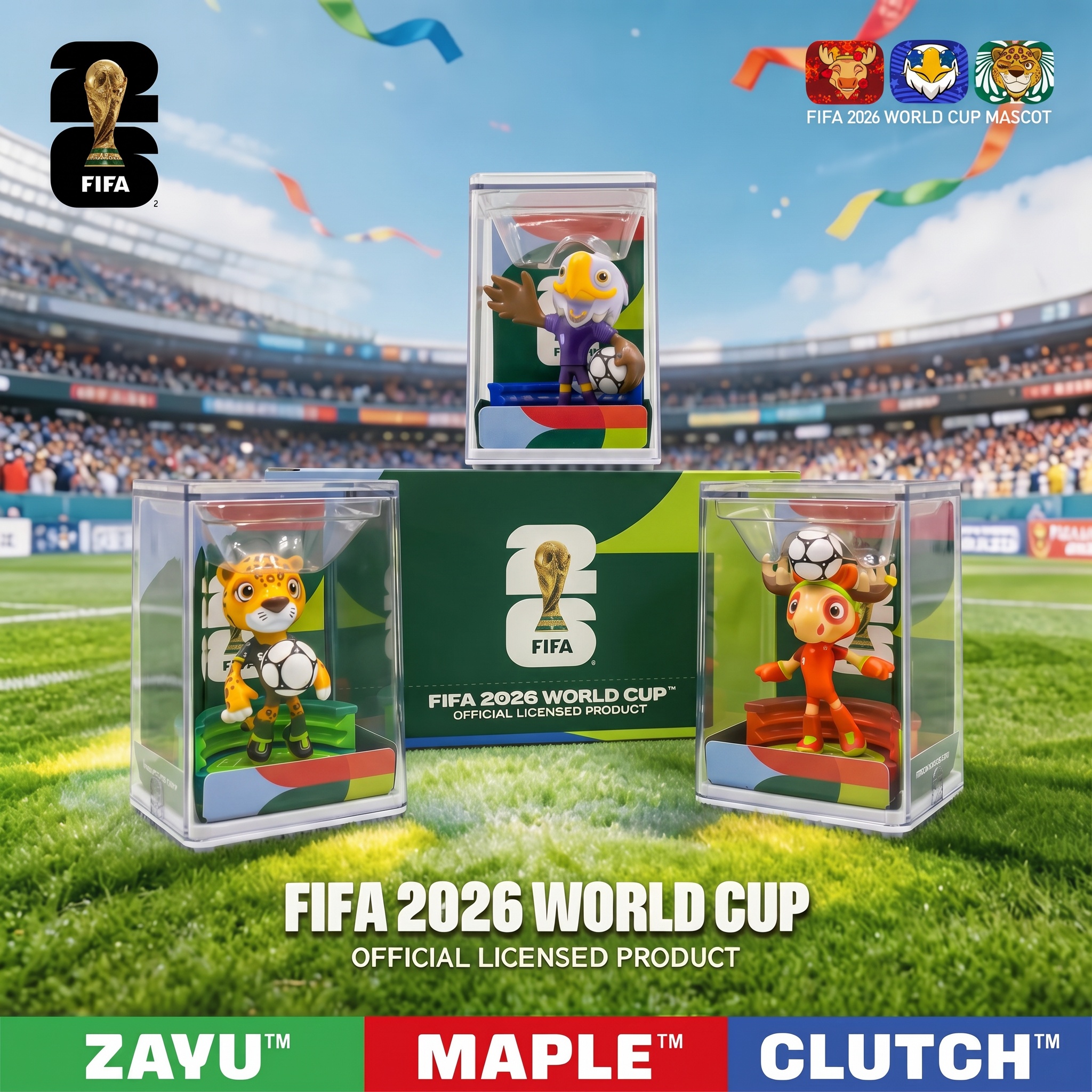 ⚽FIFA World Cup 2026™ Official Mascot Mini Figurine Set (2.3in)