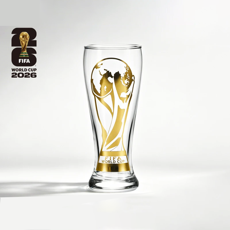 Official FIFA World Cup 2026 Edition – Pilsner Beer Glass & 6" Trophy Bottle Opener Set (Individually Boxed) 11 oz