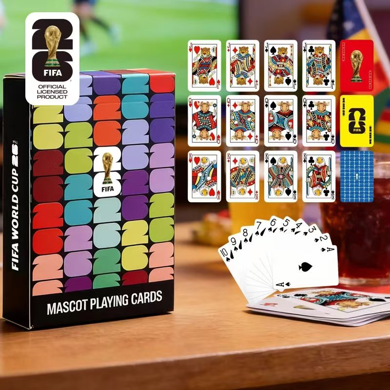 FIFA World Cup 2026 Mascot Design Playing Cards  (Soccer / Official World Cup Merchandise / Playing Cards)