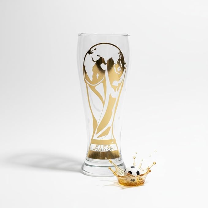 Official FIFA World Cup 2026 Edition -11oz Trophy Beer Glass​ - A Historic, Once-in-a-Lifetime Collector’s Item - Durable & Elegant, its Perfect for Everyday Enjoyment of Your Favorite Beers