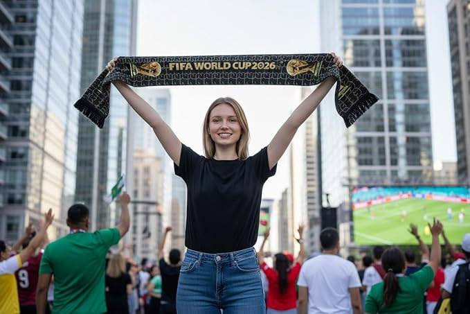 Official FIFA World Cup 2026 Edition - High Definition Polyester Trophy Scarf – Gameday Fan Wear for all Matches