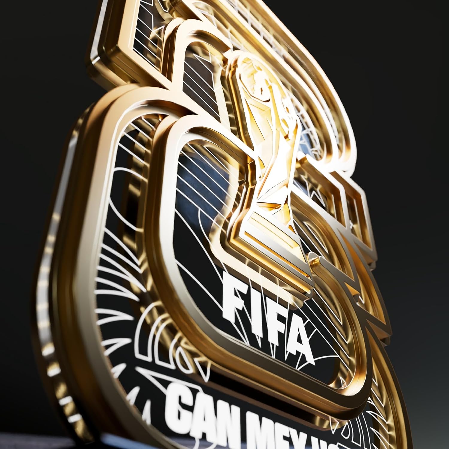 FIFA World Cup 2026 Official Licensed Collectible Display with White LED Glow
