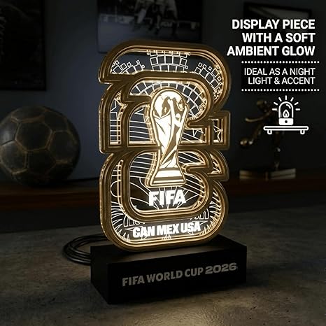 FIFA World Cup 2026 Official Licensed Collectible Display with White LED Glow