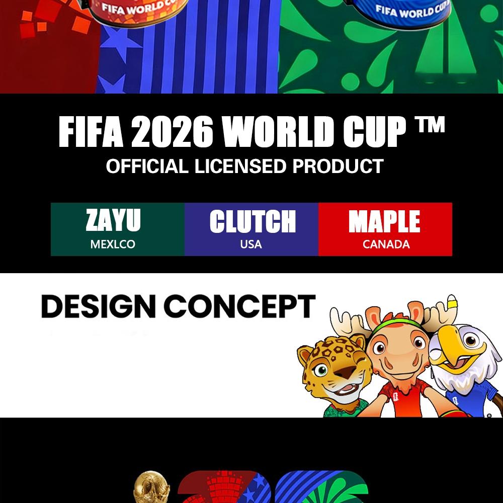 【Official FIFA Licensed】 2026 FIFA World Cup Mascot Collection Set (Canada Maple, Mexico Zayu, USA Clutch, 3 Pcs/Set, 6cm/2.36inch) Collectible Soccer Figurine Model Fan Memorabilia Gift