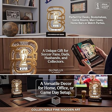 FIFA World Cup 2026 Official Licensed Collectible Display with White LED Glow