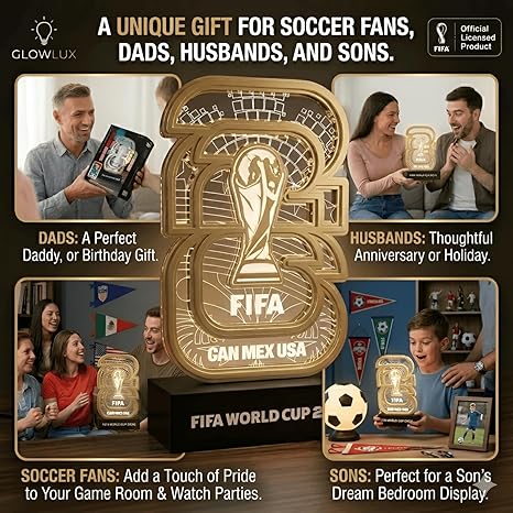FIFA World Cup 2026 Official Licensed Collectible Display with White LED Glow