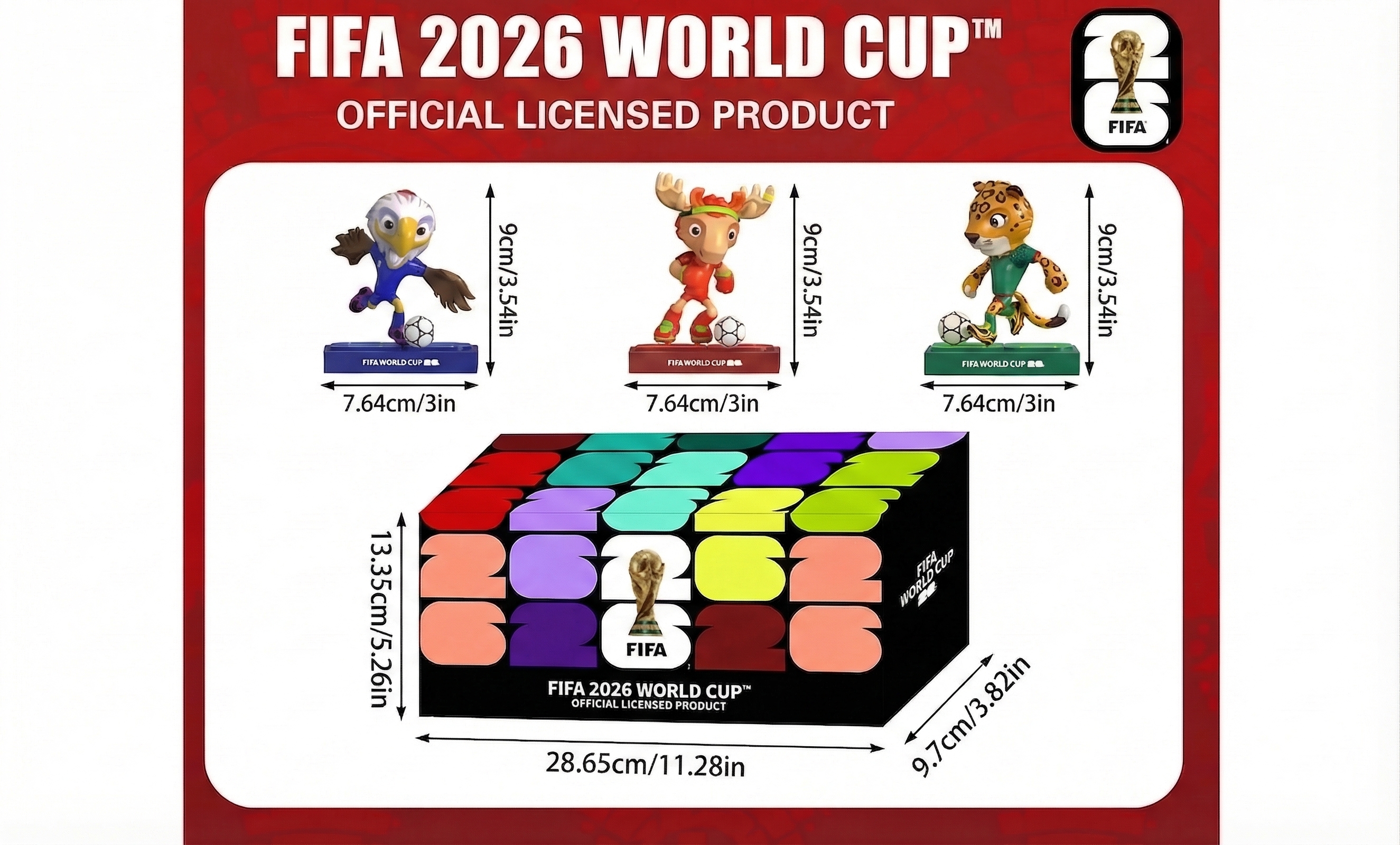 FIFA World Cup 2026 Official Mascot Figurine Set 9cm(3.5in)