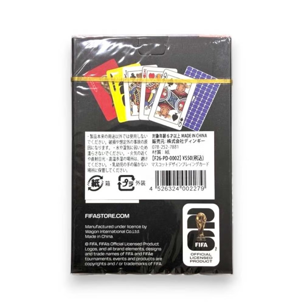 FIFA World Cup 2026 Mascot Design Playing Cards  (Soccer / Official World Cup Merchandise / Playing Cards)