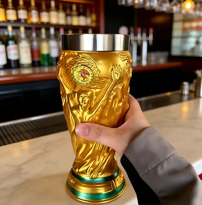 ⚽ 2026 FIFA World Cup Replica Trophy Beer Cup – Official Soccer Fan Collectible
