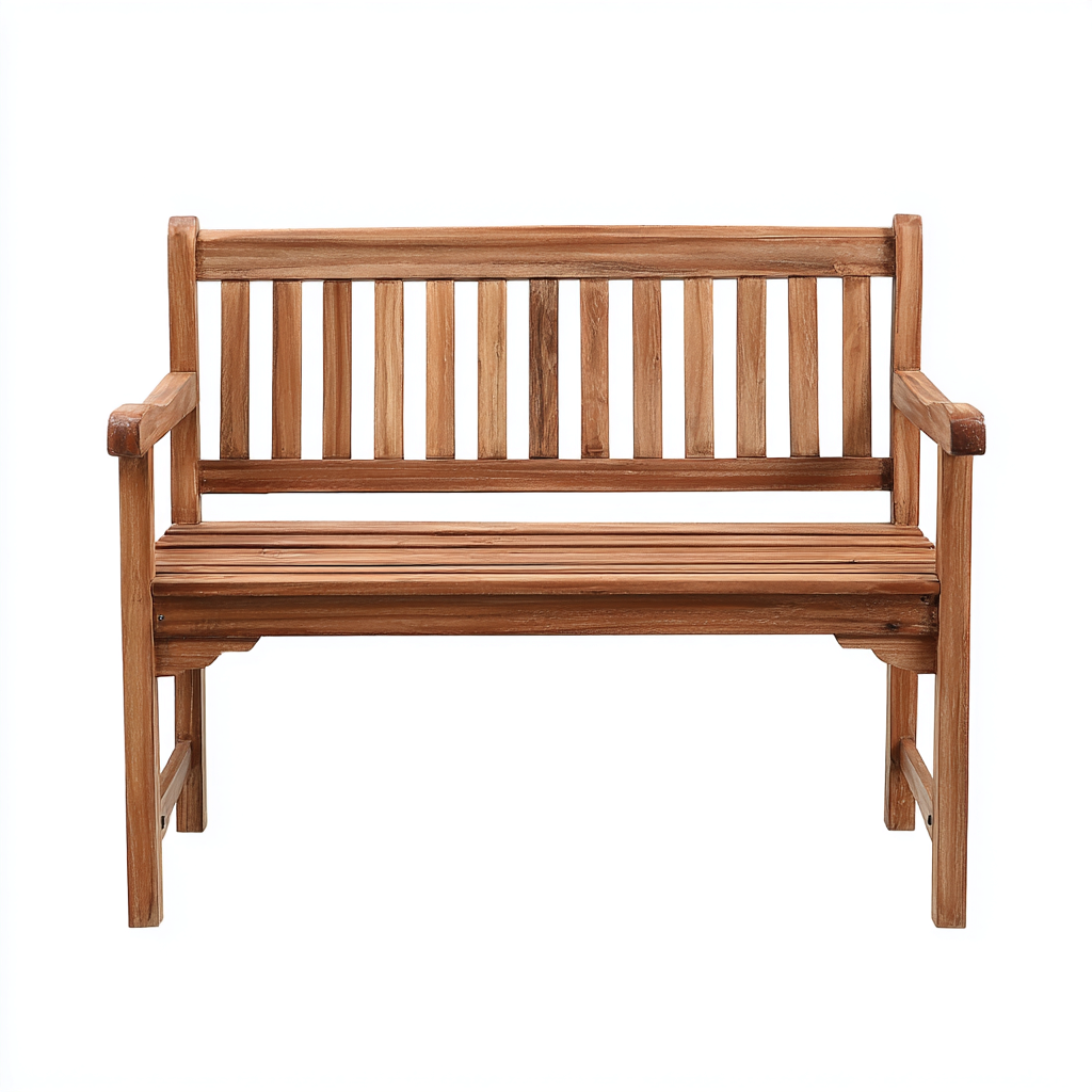 Gartenbank Massivholz 129x56x87 cm - natur - geeignet für Garten - klassisches Design-Havengoio