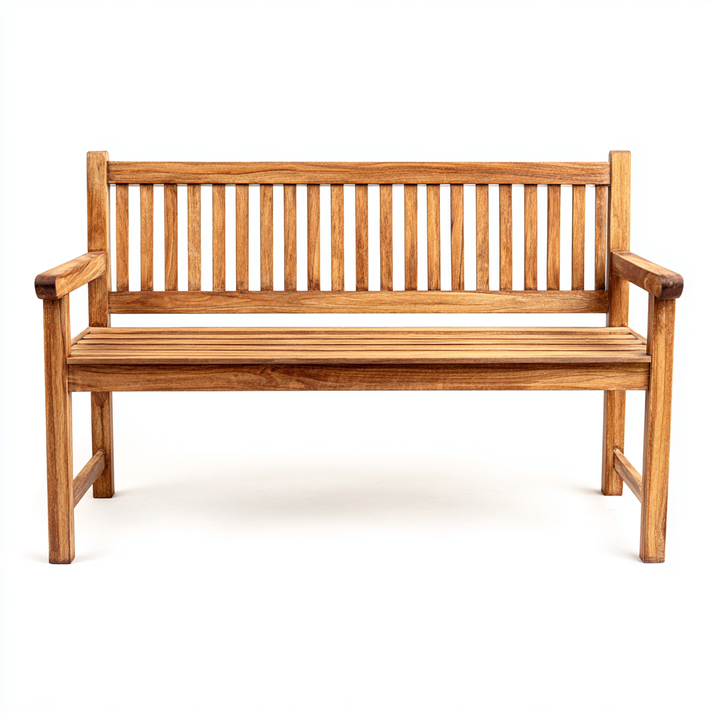 Gartenbank Massivholz 120x60x90 cm - Braun - Klassisches Design - Für Außenbereich-Havengoio