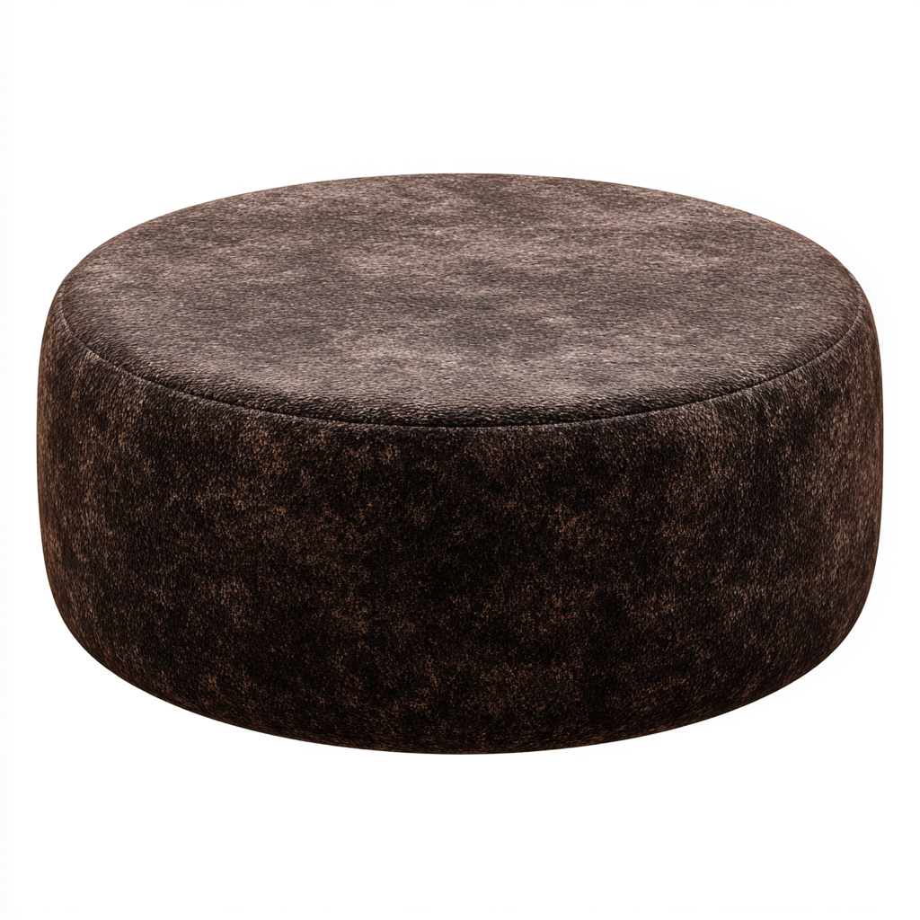 Fußhocker Stoff 70x70x35 cm - Dunkelbraun - Modernes Design-Havengoio