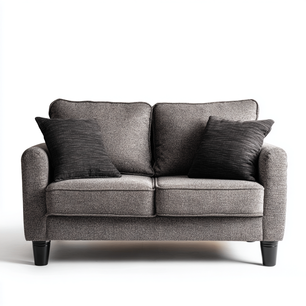 Gerades Sofa-Stoff-150x85x85 cm-Grau-Modernes Design-Havengoio
