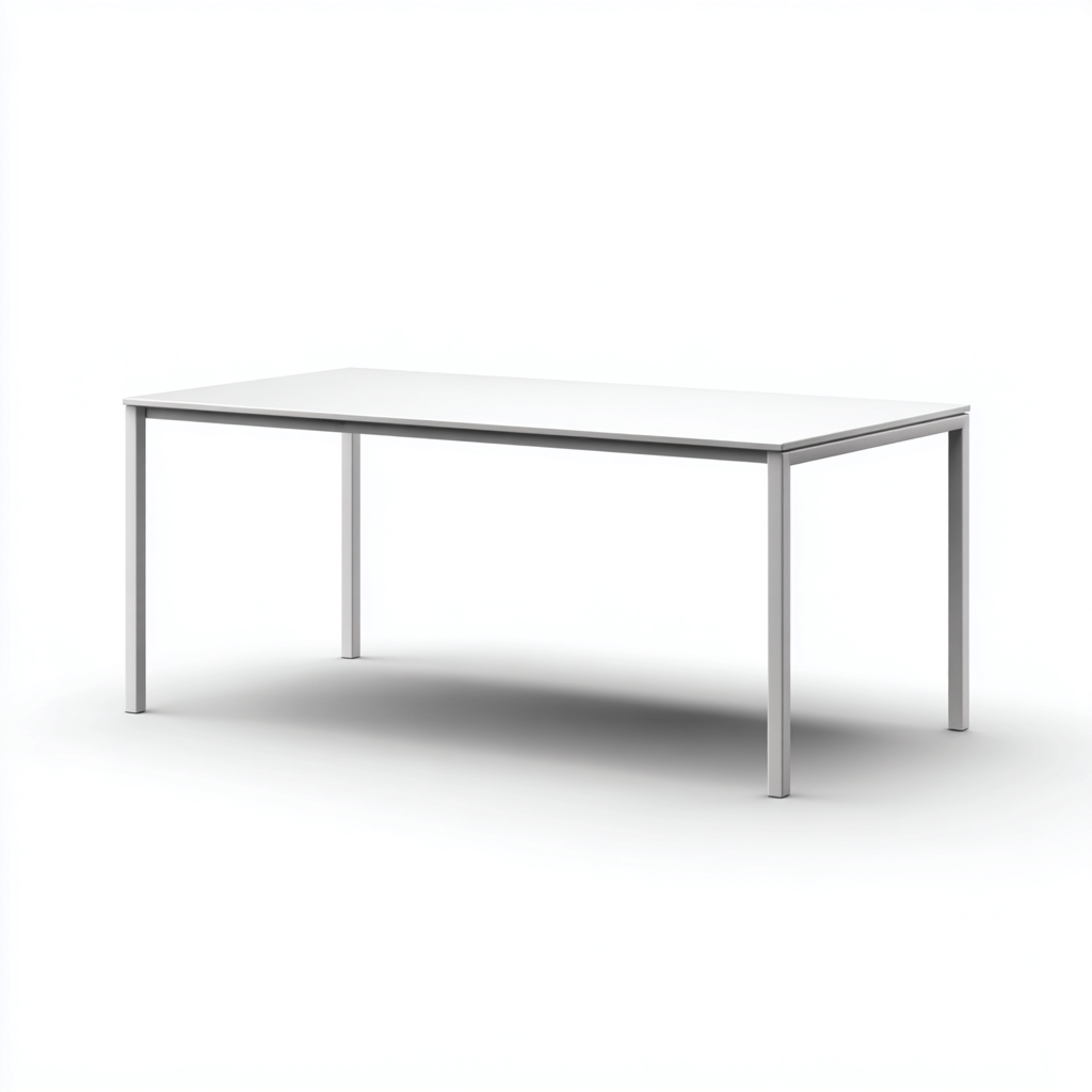 Gartentisch Metall 160x80x75 cm - weiß - geeignet für Garten - minimalistisches Design-Havengoio