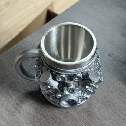 Engine Style Stainless Steel Resin Mug – 3D Engine Coffee Beer Cup
