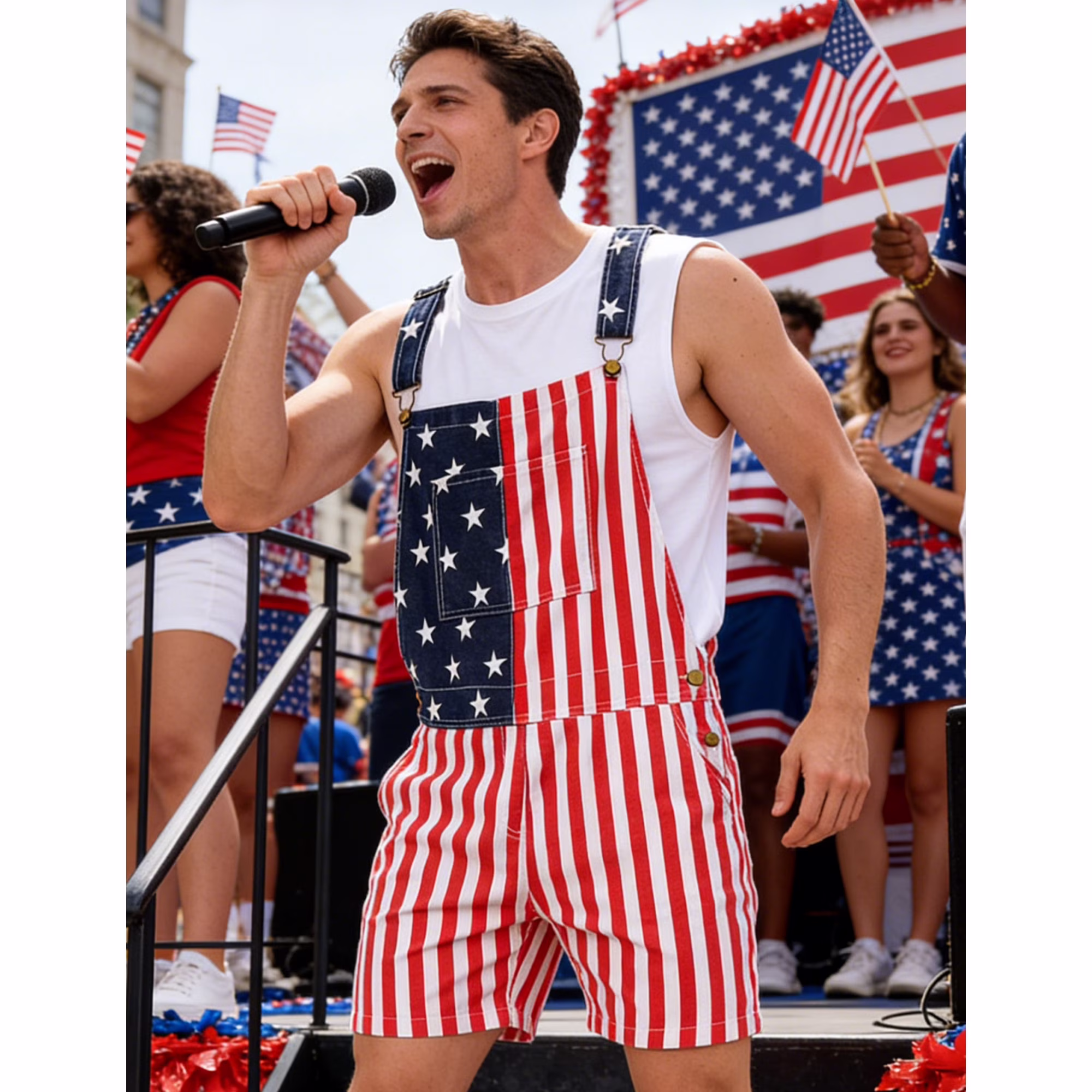 USA Flag Overalls – Celebrate Independence Day in True American Style