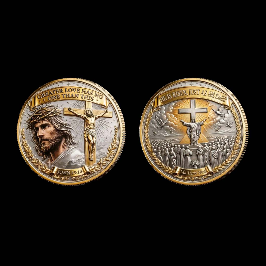 🏆 SUMMER SALE 60% OFF – ✝️ Greater Love Christian Commemorative Coin 🕊️