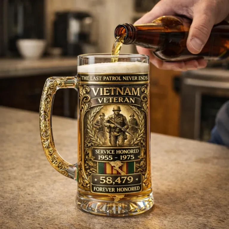 2026 Vietnam Veteran Anniversary Beer Stein Glass