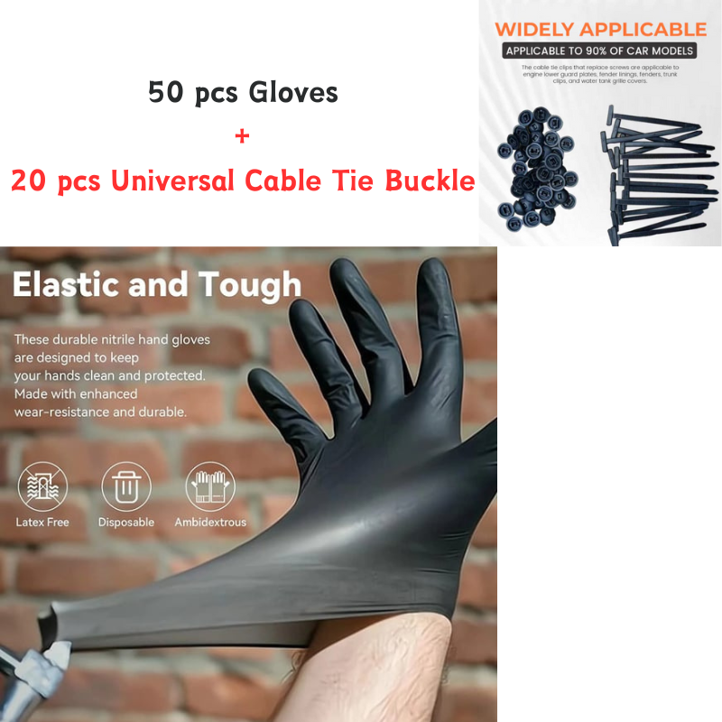 ⚡Today's Flash Sale 50% off🎁Nitrile Pro Gloves – Heavy Duty, Slip & Stain Resistant, Scratch Resistant