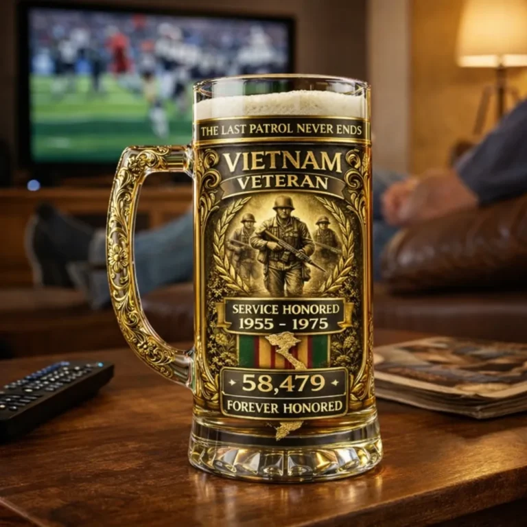 Vietnam Veteran Anniversary Beer Stein Glass 2026