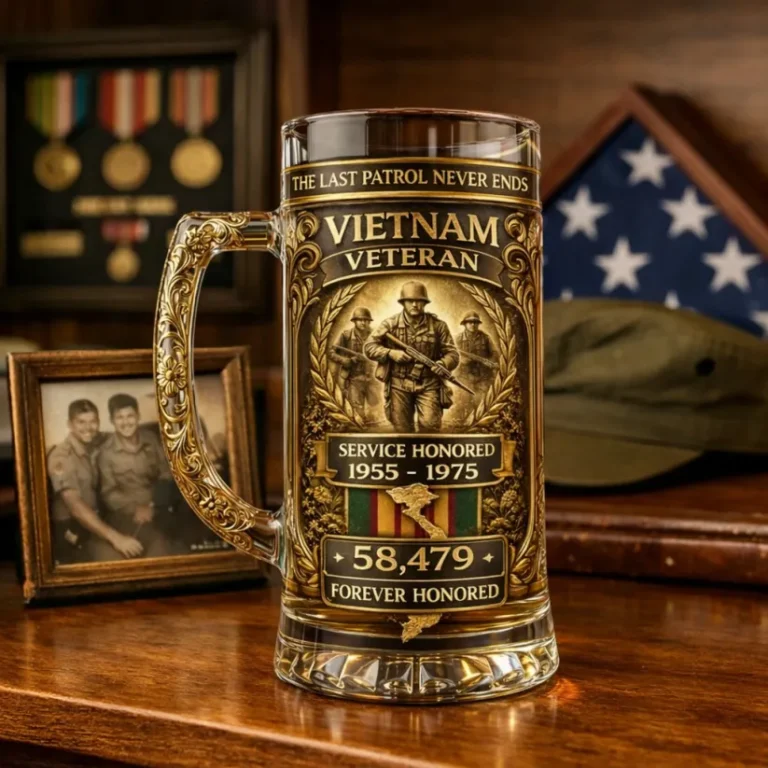 Vietnam Veteran Anniversary 2026 Beer Stein Glass