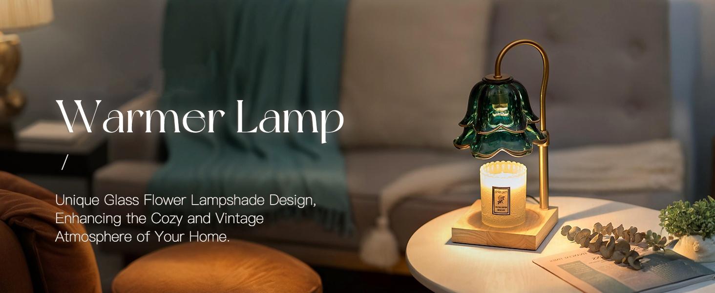 【Mother's Day Gift】Flower Candle Warmer Lamp with Timer : With 2 Bulbs, Table Lamp Height Adjustable, Home Bedroom Decor, House Warming Gift, Birthday Gift, Gift for Women, Mother's Day Gifts Decoration Items Ornaments