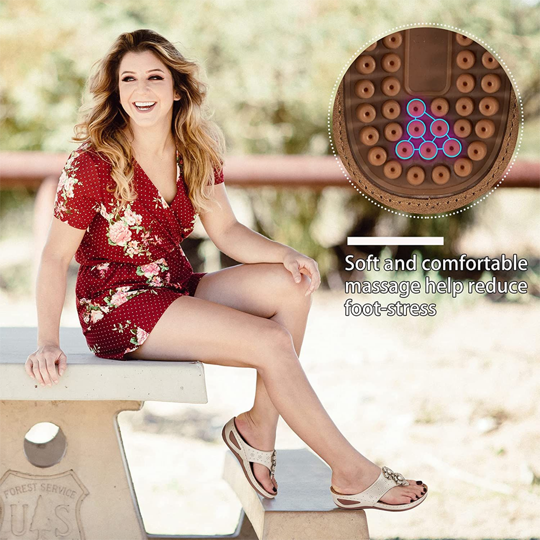 Lismali Comfortable Flip Flops With Arch Support