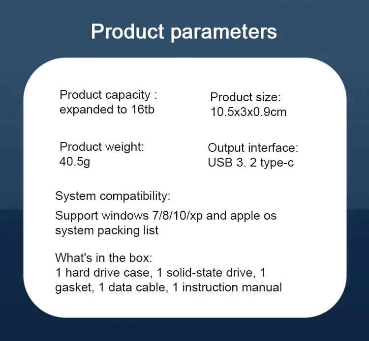 Seller product parameter graphic